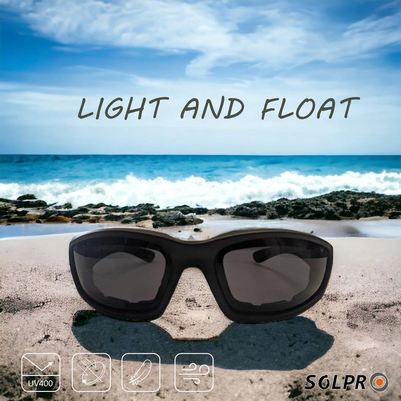 SOLPRO Motorcycle Riding Glasses Foam Padded Windproof Polarized TR90 Floating Frame for Outdoor Activity Sports And Fishing - Image 5